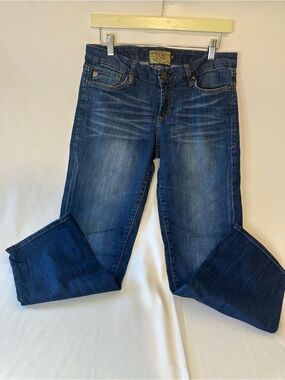 Dear John Women's Straight Leg Jeans in Dark Blue